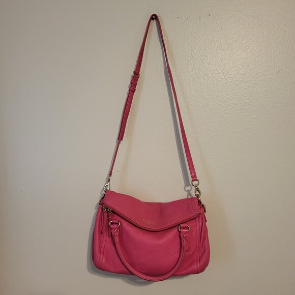 Kate Spade New York Cobble Hill Leslie Bright Dark Pink Soft Leather Satchel - Picture 1 of 16